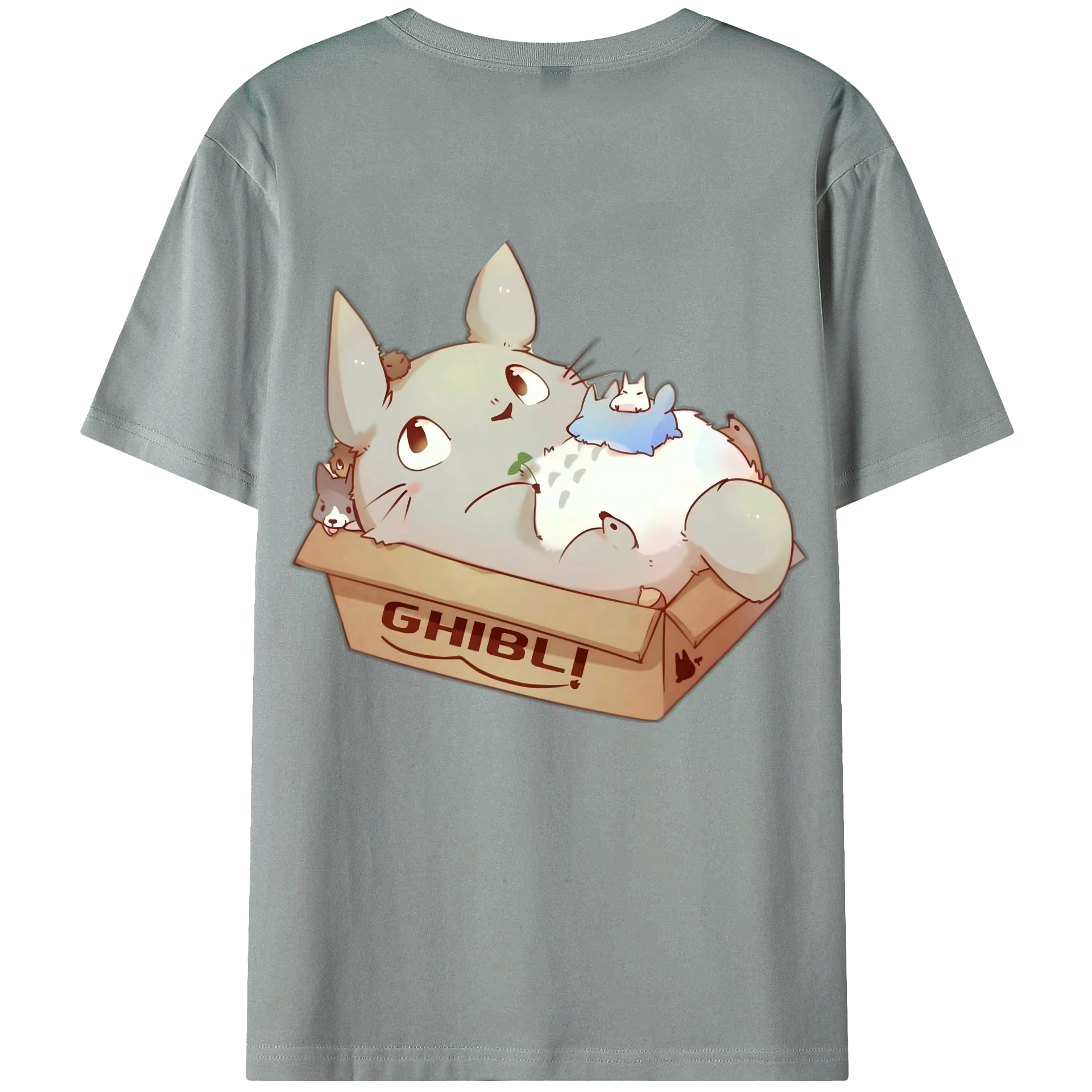 （画像用） となりのトトロ 草壁メイ 草壁サツキ My Neighbor Totoro Satsuki Kusakabe Mei Kusakabe 綿100％ メンズ半袖Tシャツ（バックプリント） 通気性